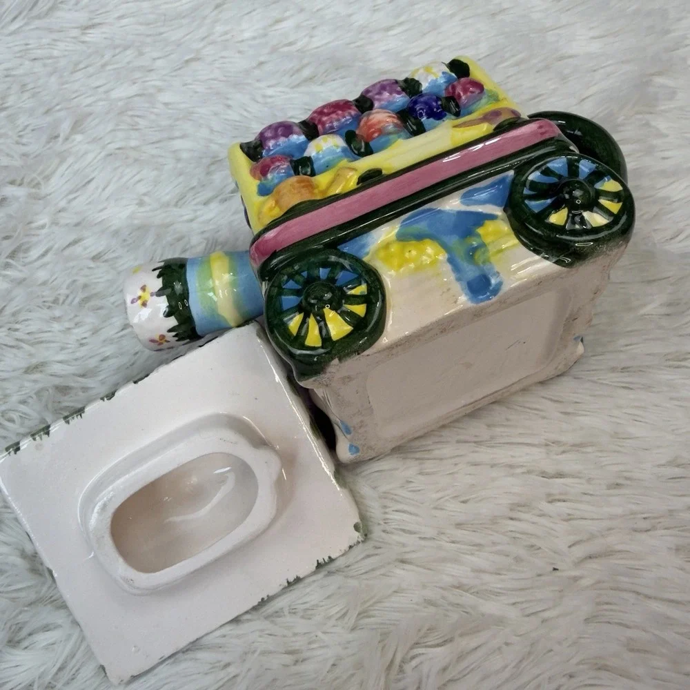 Hand Painted Ceramic Fruit Stan Teapot with Lid Whimsical Kitchen Decor